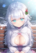1girl, ks (xephyrks), ohlia, {kobayashi ritz}, reoen, [[liduke]],{{{{mistletoe,  s-3059249118