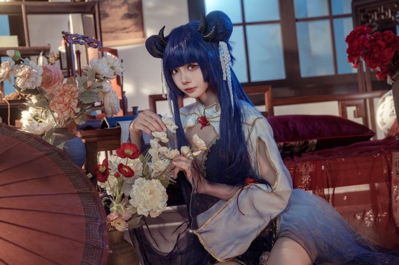 艾西Aiwest 伊吹新年旗袍Cosplay写真图集 新年主题高清图集 35P (396.8M)插图