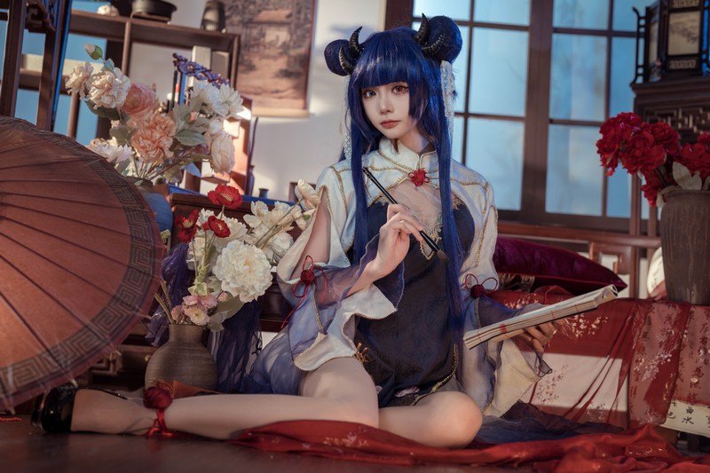 艾西Aiwest 伊吹新年旗袍Cosplay写真图集 新年主题高清图集 35P (396.8M)插图4