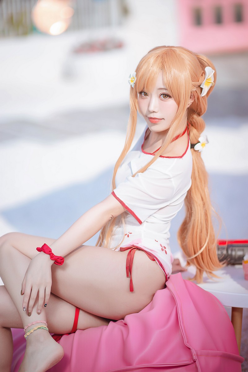 切切Celia 亚丝娜泳装 Asuna Cosplay 高清写真 21P插图3
