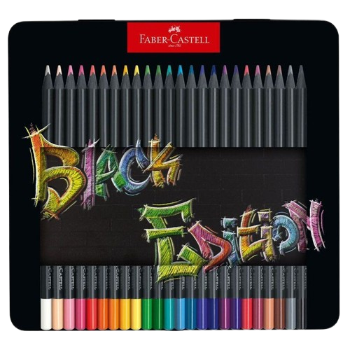 LÁPIS COR ESTOJO C/24 CORES + 6 MARCADORES FELTRO PINCEL FABER-CASTEL 116425