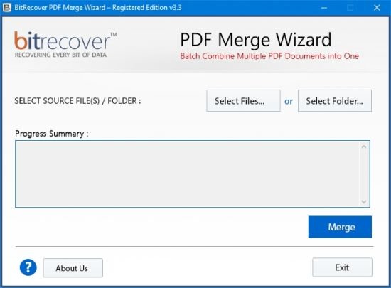BitRecover PDF Merge Wizard 3.3