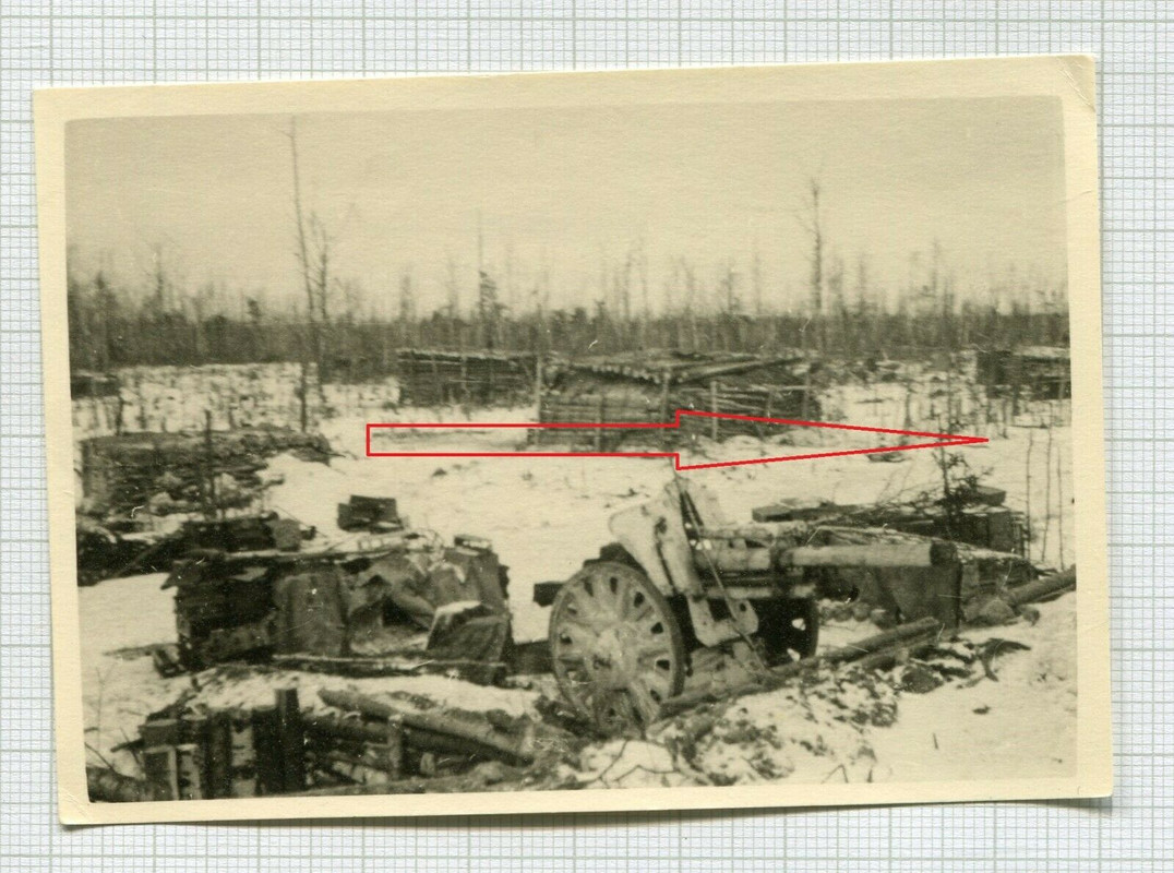 Foto Wehrmacht Stellung Unterstände Artillerie Bunker Ostfront