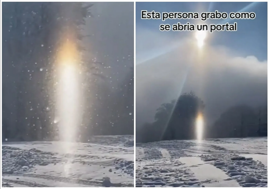 ¿Realidad o Ilusión? Video viral muestra un “portal” abriéndose en la nieve
