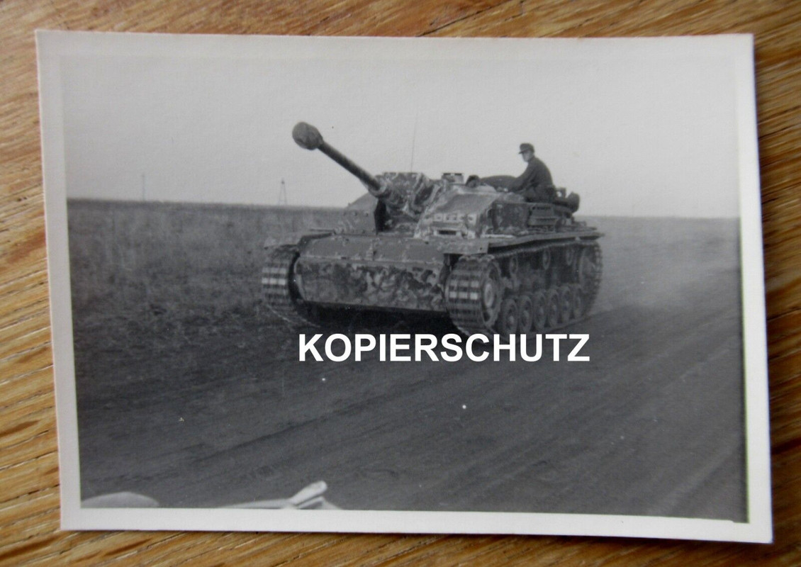 Altes Foto deutscher Panzer - Sturmgeschütz - Langrohr - 2. WK -