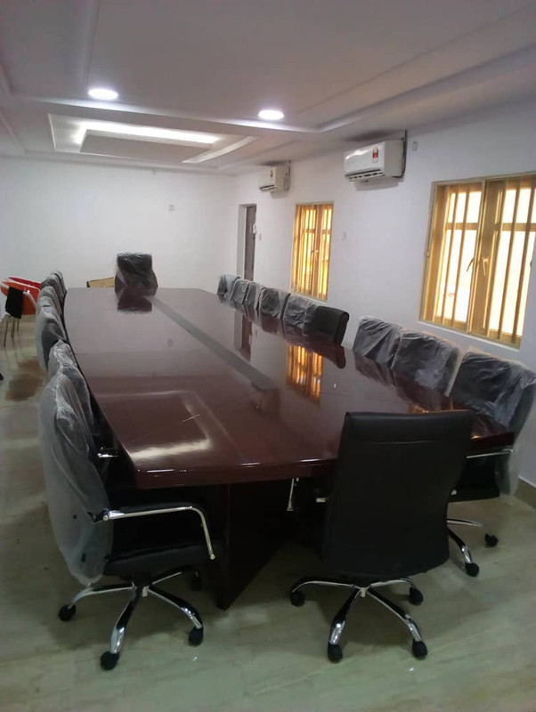 Spacious office layout with multiple desks