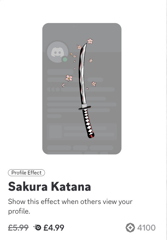 Sakura katana