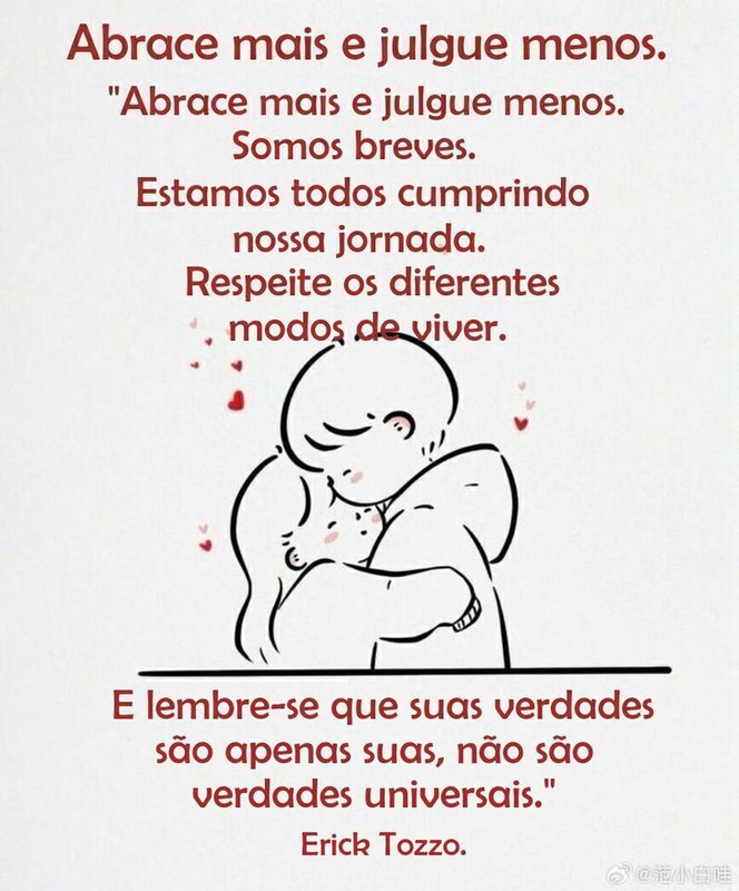 Abrace mais e julgue menos