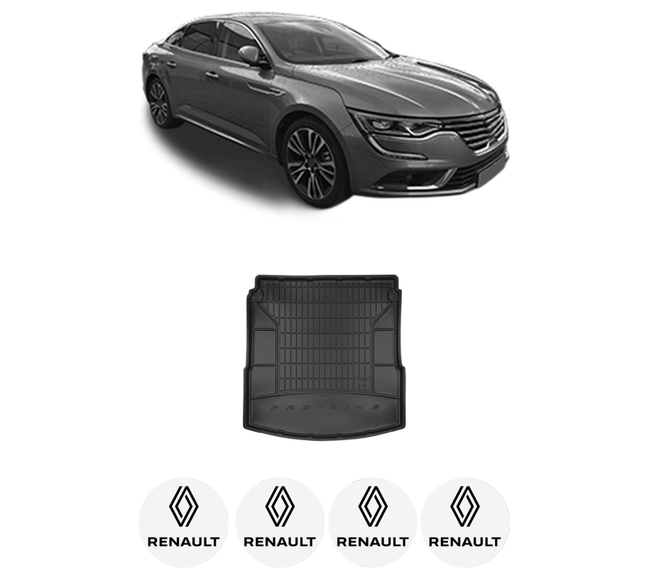 Tavita Portbagaj RENAULT TALISMAN (LP_) din 2015-2022, Protectie Portbagaj Auto, 4x Stickere auto cu RENAULT