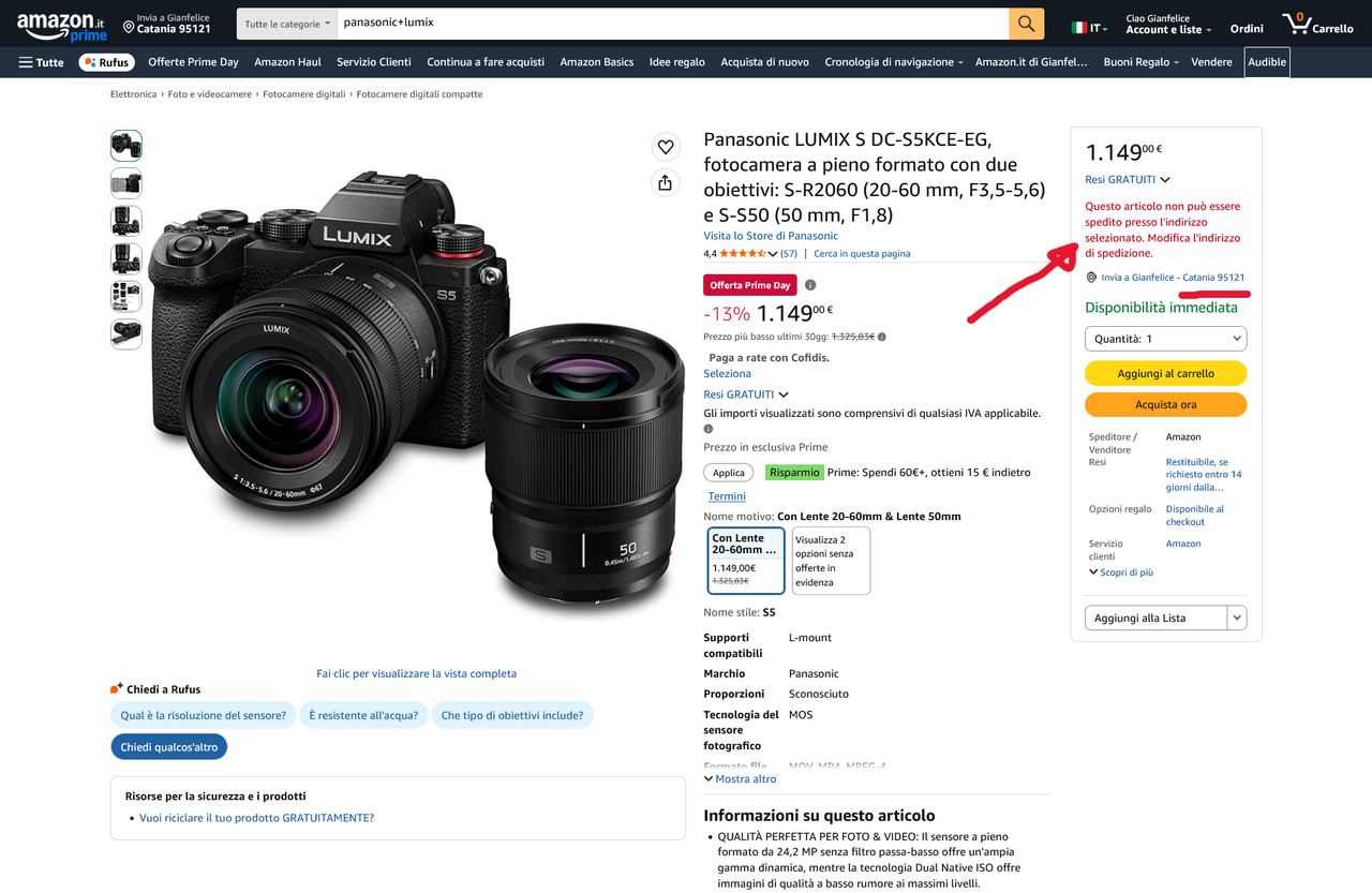 Screenshot 2026 06 23 at 08 26 43 Panasonic LUMIX S DC S5KCE EG fotocamera a pieno formato con due o