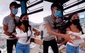 !Bajate wey! Usuarios de cablebús le gritan a sujeto que caminaba en los cables