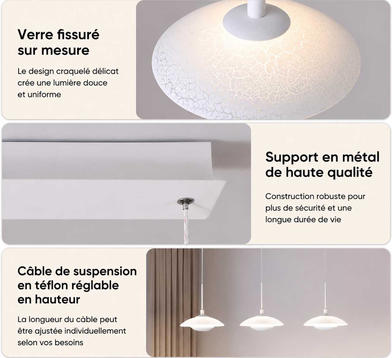 3 points lumineux – Répartition harmonieuse