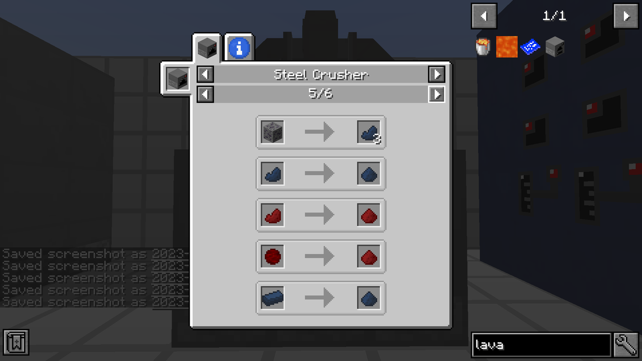 steel crusher recipe