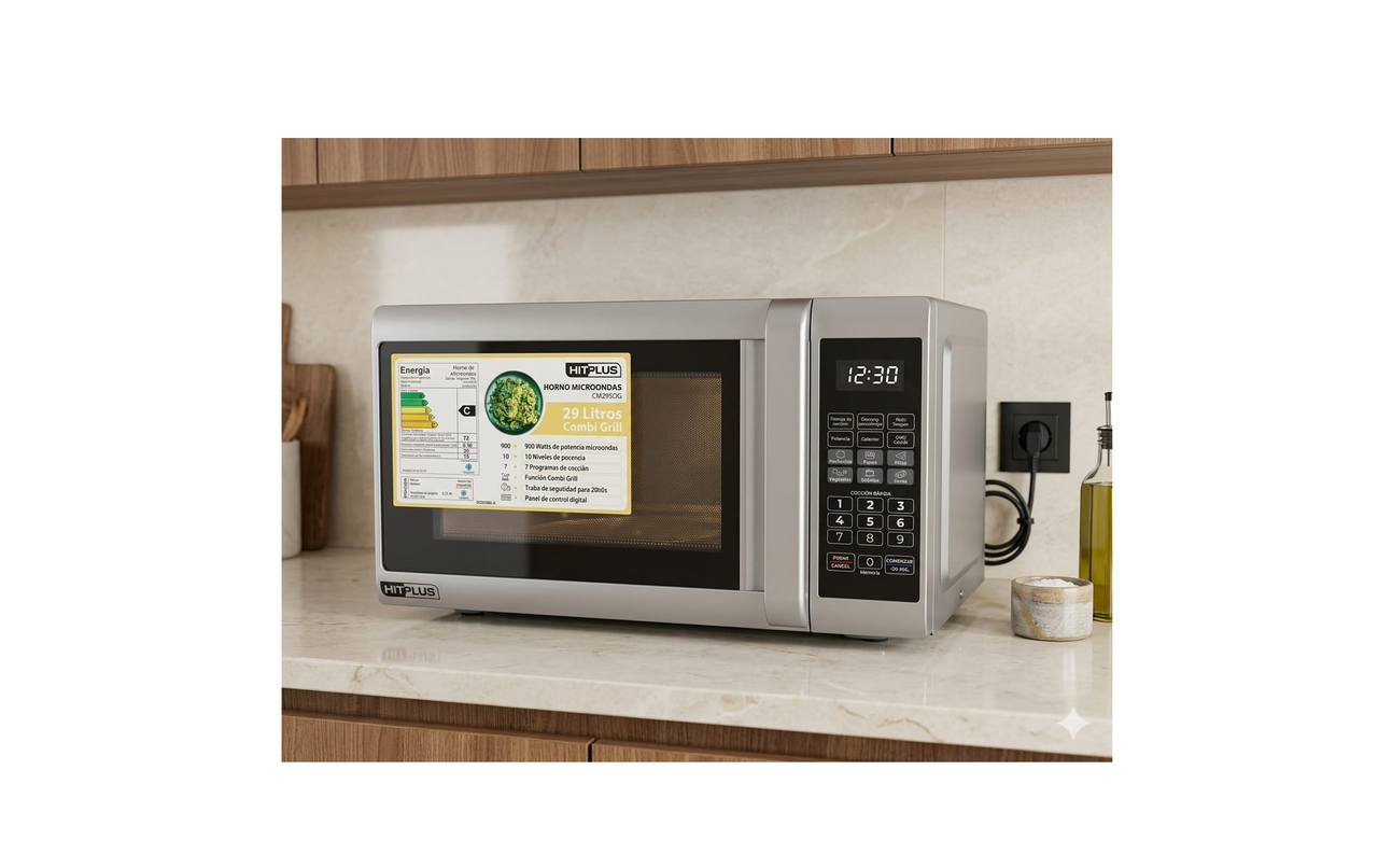Microondas Hitplus 29 Lts Digitall Grill Silver