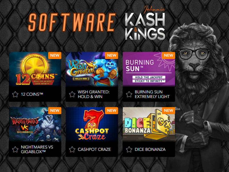 List of game providers associated with Johnny Kash