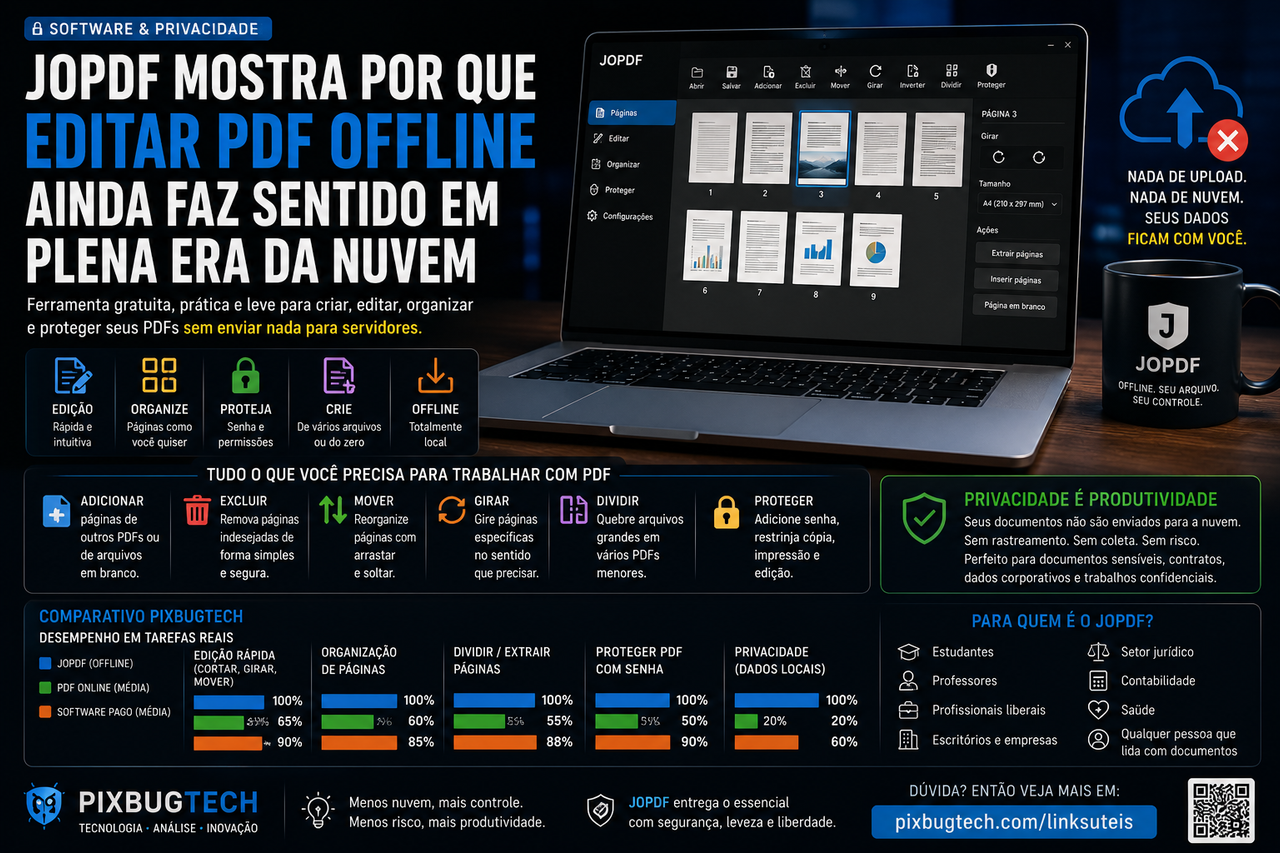 JOPDF mostra por que editar PDF offline ainda faz sentido em plena era da nuvem