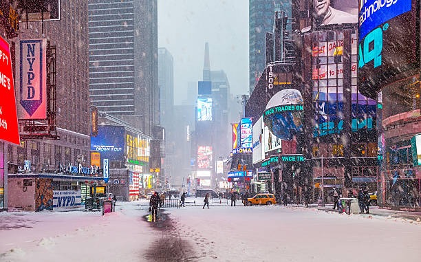 Blizzard, Manhattan, Modern York, USA