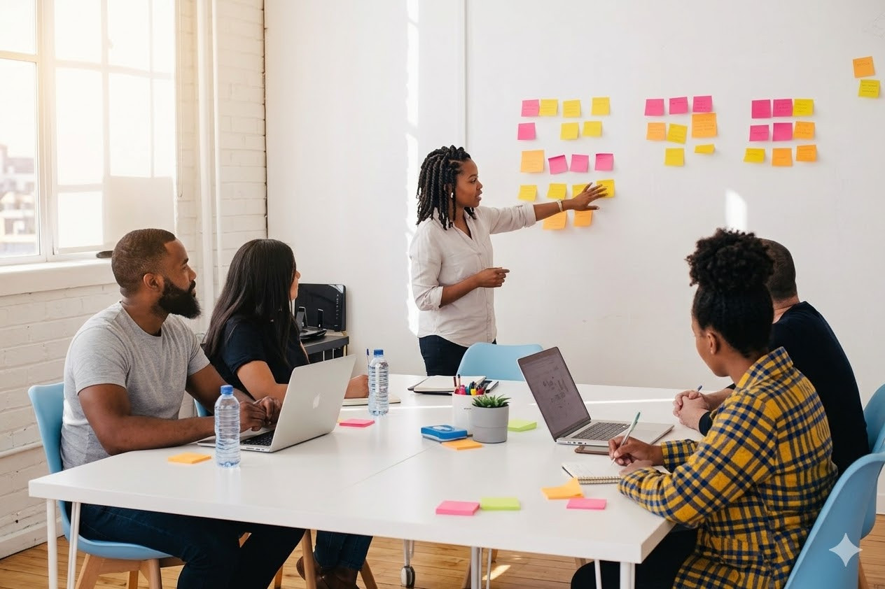 People working in an office