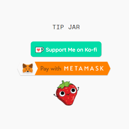 MetaMask button for the tipping jar