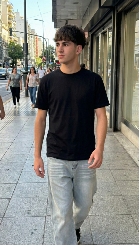 Remera por el centro