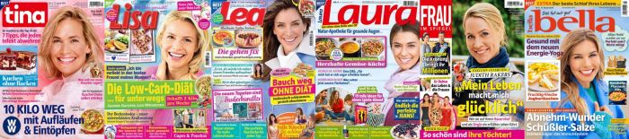 6 mal Frauenmagazine No 04 vom 17  Januar 2024