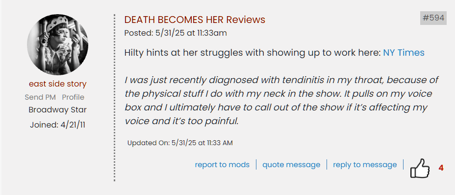 DEATH BECOMES HER Reviews
