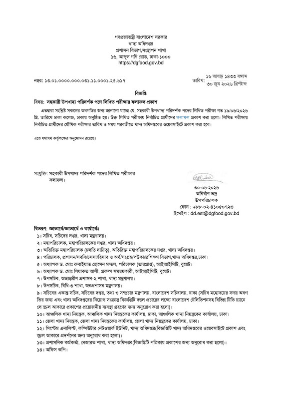 Food-Assistant-Sub-Inspector-Written-Exam-Result-2026-PDF-1