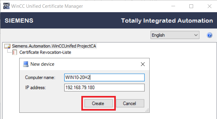 WinCC Unified Runtime on the runtime device WinCC Unified Runtime on the runtime device
