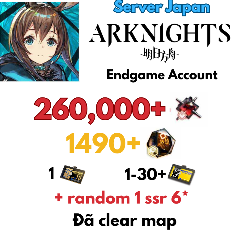 [JP]  Arknights endgame acc gem JP reroll a9 