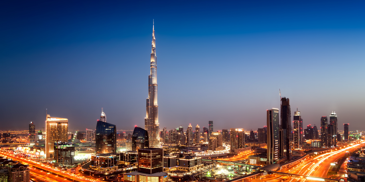 Dubai Night Skyline