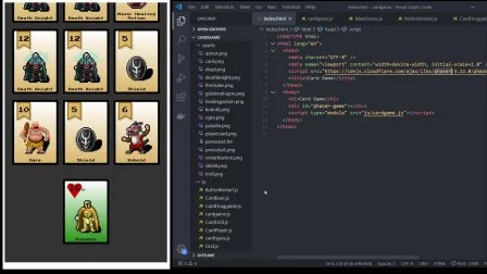 Practise Javascript in 2020 : Code a Card Game in Phaser 3