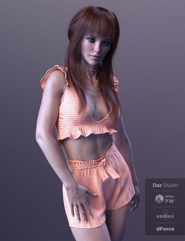 dforce x fashion boho chic outfit 02 for genesis 8 females 00 main daz3d