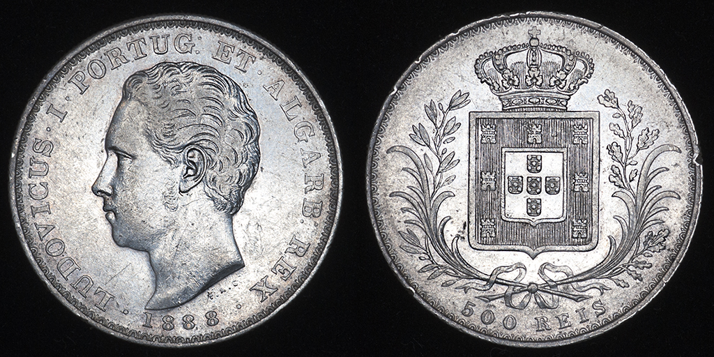 Las monedas de plata portuguesas de 100 y  500 reis (1836-1910) PAS6757