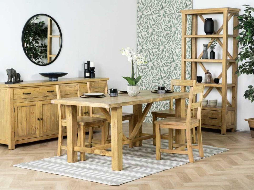 Buy Mobili Fiver, Emma 140 Extendable Table, Rustic Oak with Black Crossed  Legs, Made In Italy Online at desertcartINDIA