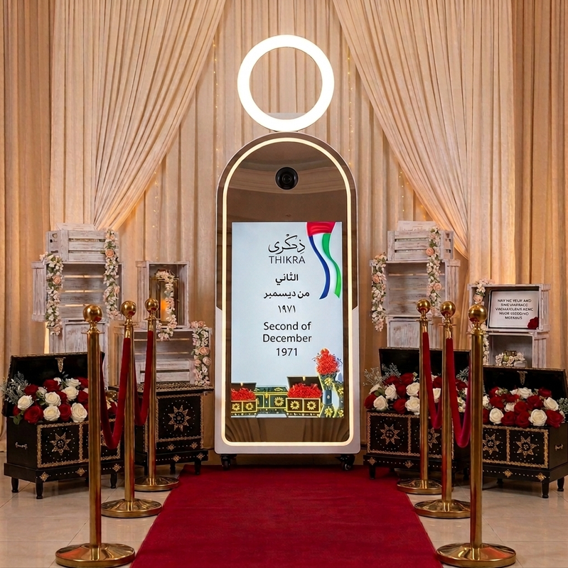 Thikra Mirror Photo Booth - UAE National Day Theme