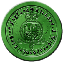 Statuto degli Ambasciatori fra Modena e Inghilterra Seal-Richy-monarch-grn