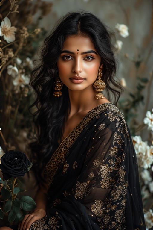 A-young-woman-with-flowing-dar-8