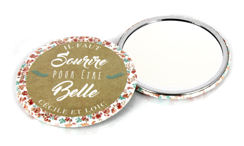 Miroir rond mariage