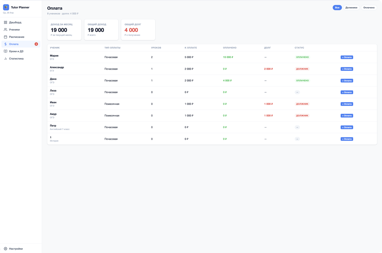 Расписание