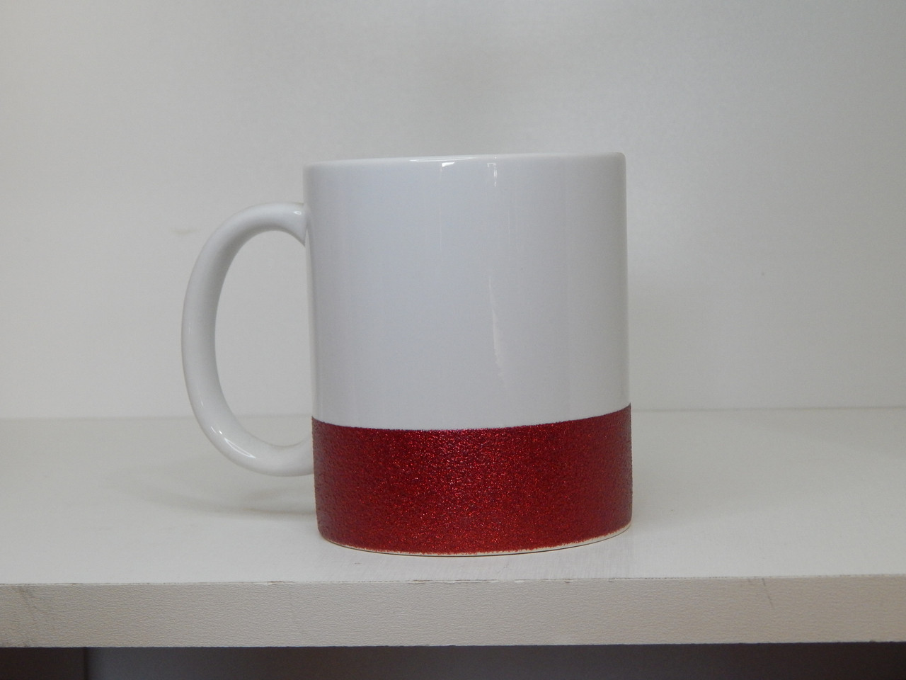 Caneca Lisa com tarja de brilho