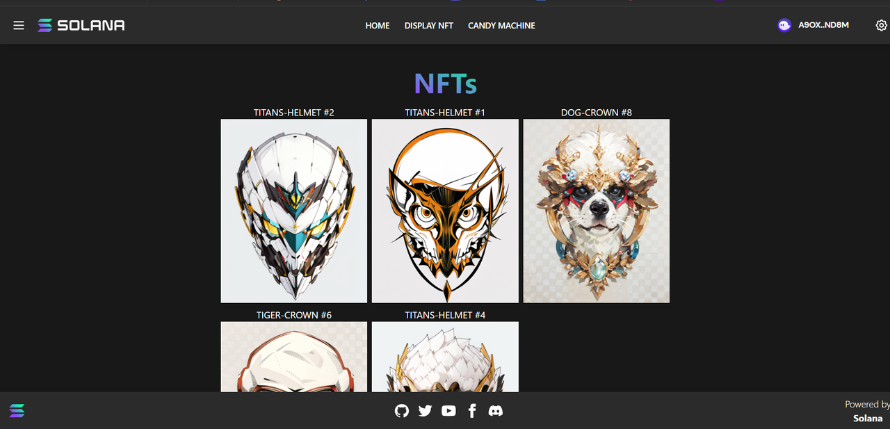display nft's