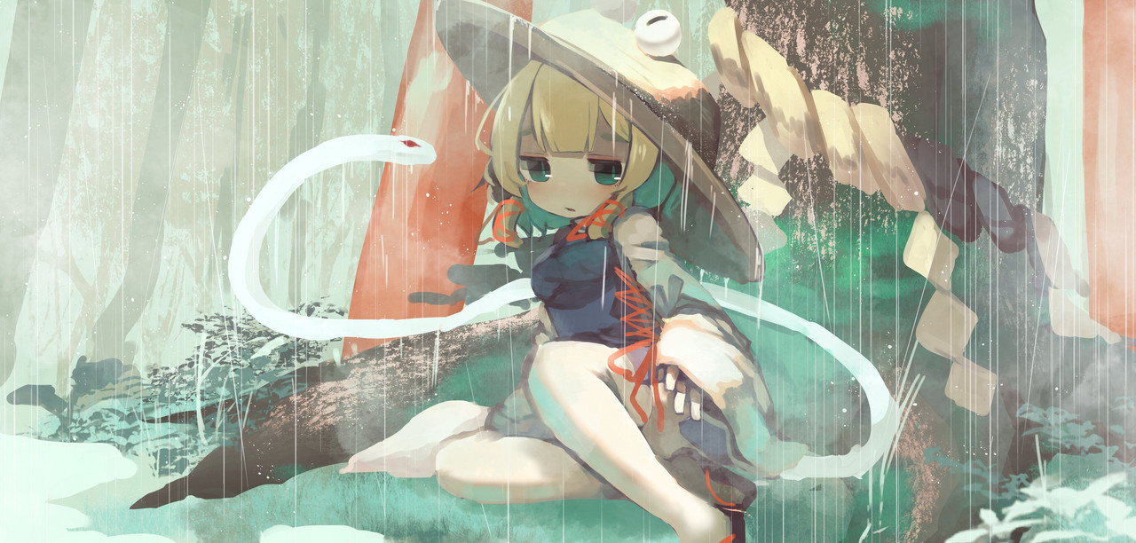 moriya-suwako-and-mishaguji-touhou-drawn-by-chii-tsumami-tsumamare-30a40cd11f147f29c5a061b815dffb