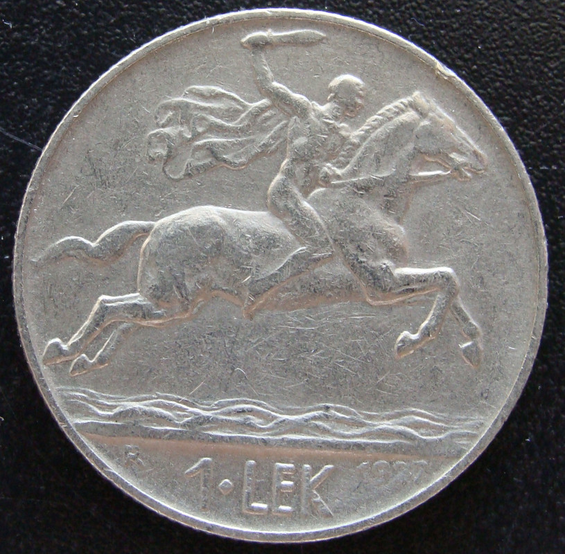 1 Lek. Albania (1927) ALB-1-Lek-1927-rev