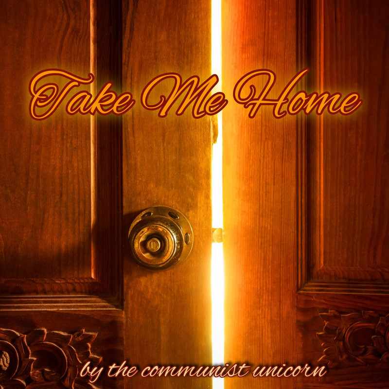 a picture of a door partially open, golden light spilling through 