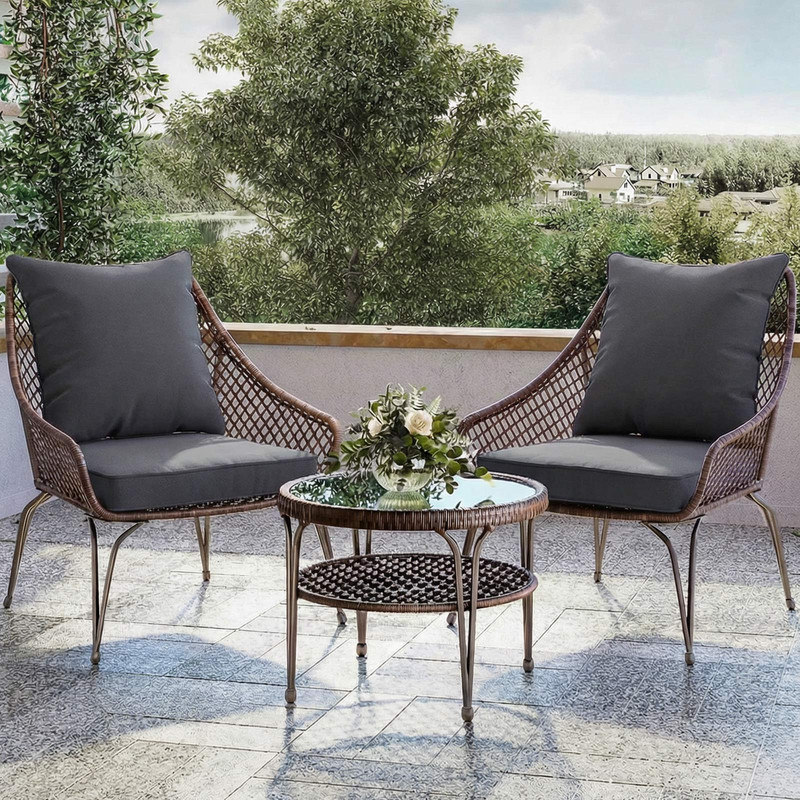 Outdoor Patio Chair Cushions Set Water Resistant Cushions 23.62'' x 23.62''