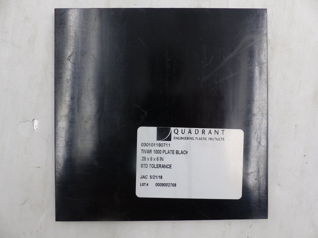 QUADRANT TIVAR 1000 PLATE BLACK 30101180711 .25" X 6" X 6"