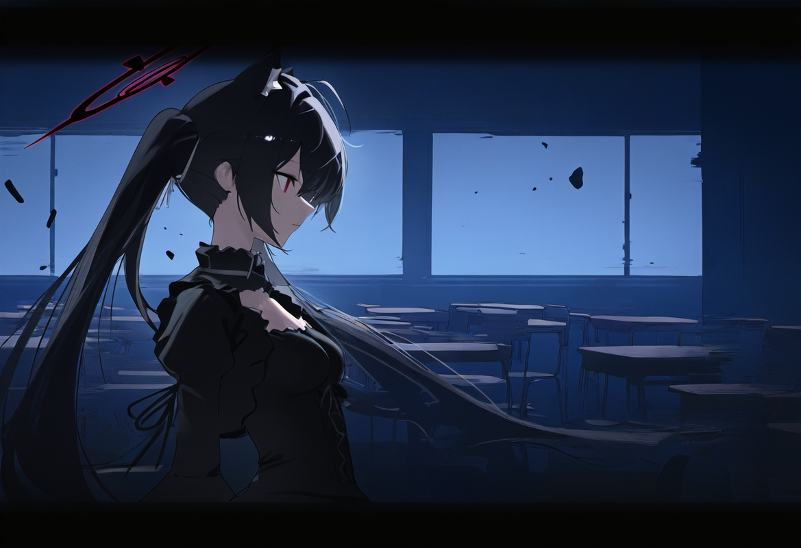 1girl, serika, [[shiroko terror]], [[blue archive]], mikozin, NDGD, ohlia, {koba s-2661135303