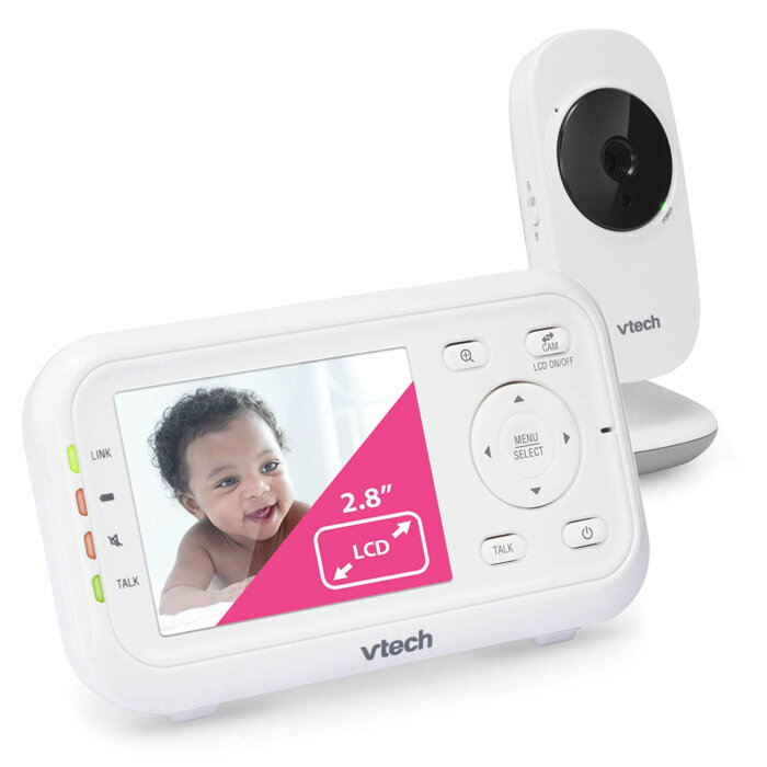 Monitor de video para bebés VTech VM3252 con cámara y unidad principal.