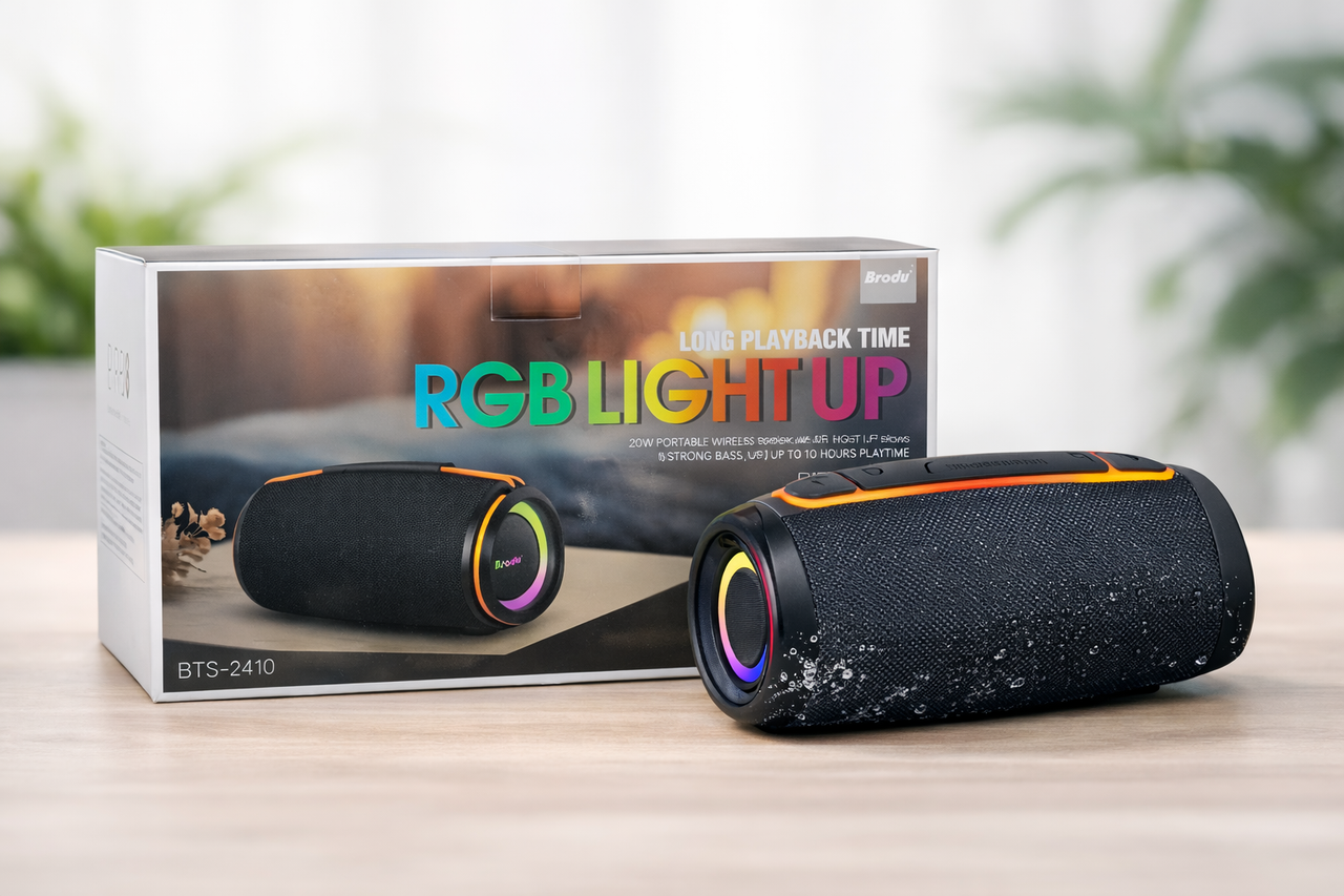 Brodu BTS-2410 RGB Light Up Portable Wireless Speaker 20W