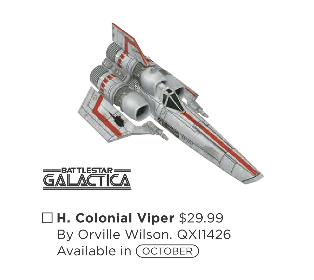 2026 Hallmark Ornament Battlestar Gaslactica Colonial Viper 1